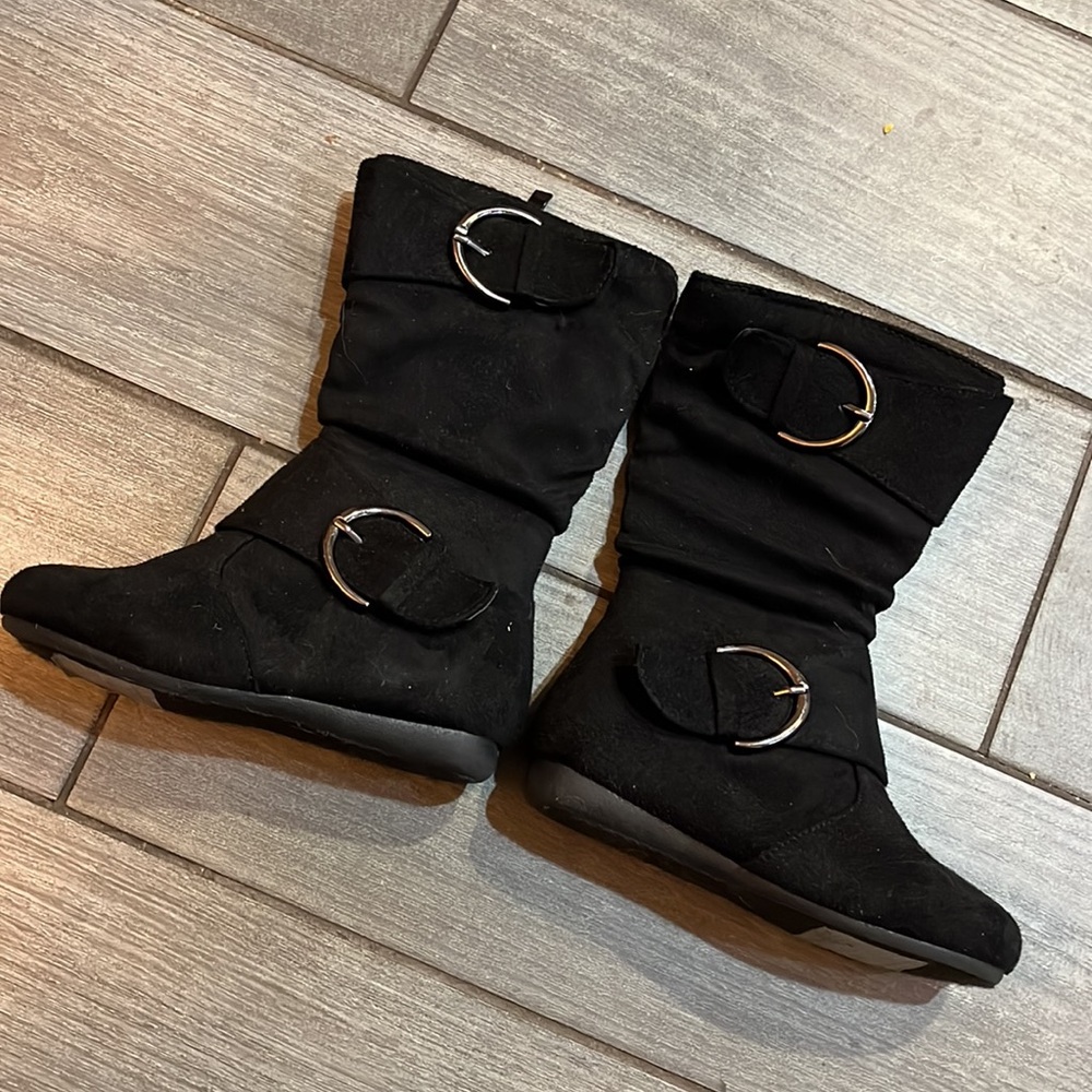 Black boots little girls size 10 - Picture 5 of 6